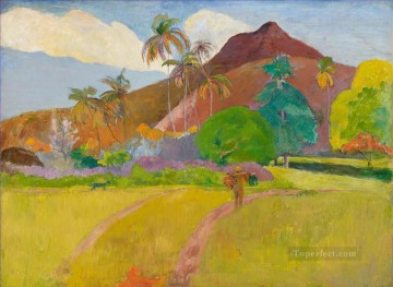 Tahitian Landscape Post Impressionism Primitivism Paul Gauguin Oil Paintings